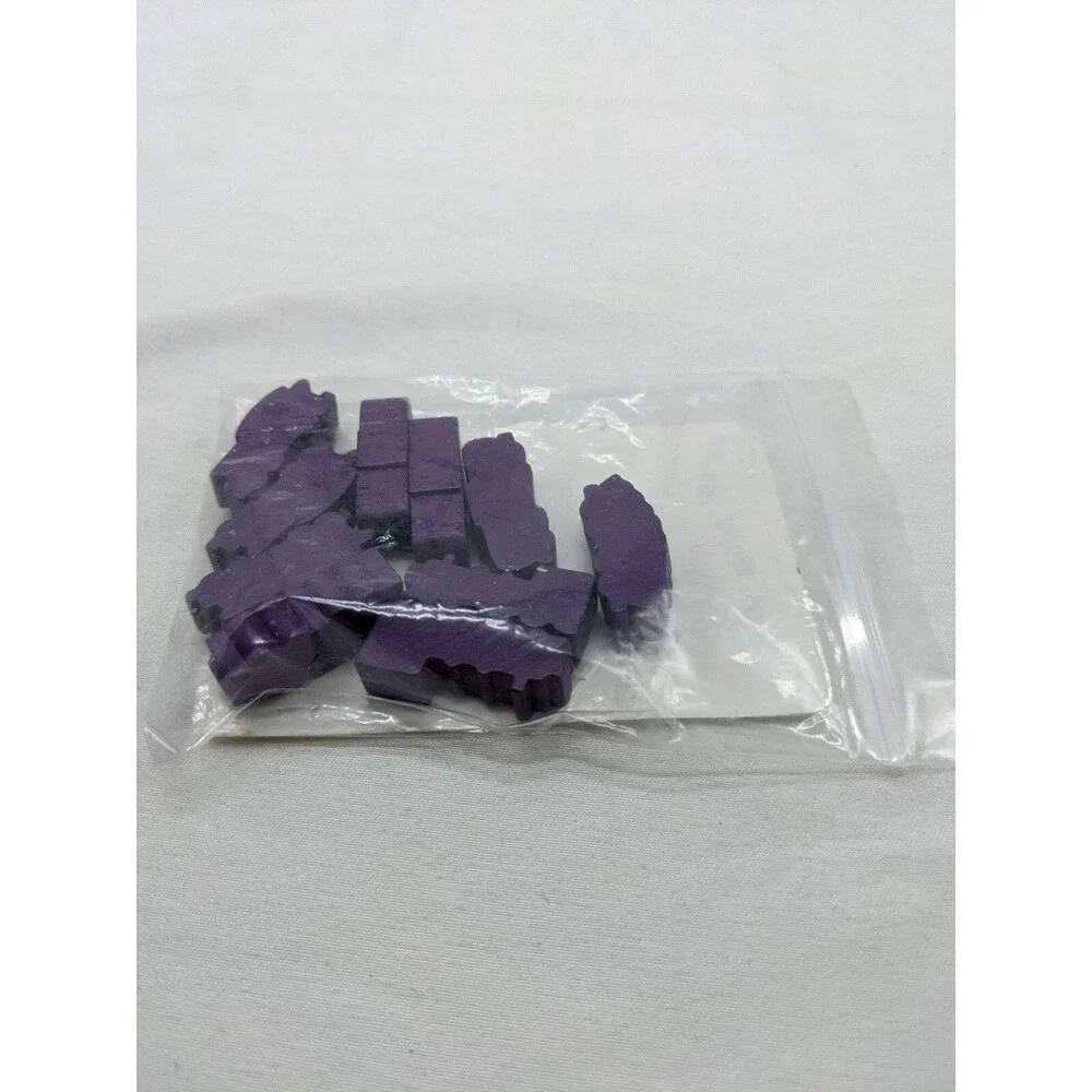Mayday Games Purple Wood 10 Train Token Set